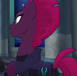 Size: 818x803 | Tagged: safe, derpibooru import, screencap, tempest shadow, pony, unicorn, my little pony: the movie, armor, broken horn, cropped, female, mare, plot, solo