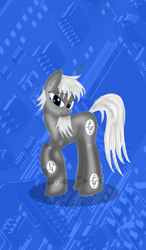 Size: 600x1024 | Tagged: safe, artist:wvdr220dr, derpibooru import, oc, pony, robot, robot pony, futuristic