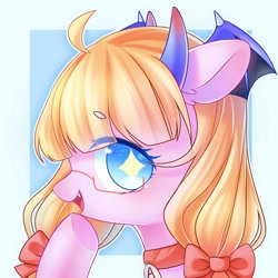 Size: 1500x1500 | Tagged: safe, artist:leafywind, derpibooru import, oc, pony, bow, bowtie, bust, cute, female, glasses, looking at you, mare, open mouth, portrait, solo