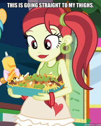 Size: 600x746 | Tagged: safe, edit, edited screencap, screencap, rose heart, better together, equestria girls, five lines you need to stand in, bracelet, chips, ear piercing, earring, food, jewelry, nachos, piercing