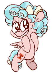 Size: 237x336 | Tagged: safe, artist:pinkiespresent, cozy glow, pegasus, pony, blushing, bow, cozy glow is best facemaker, cozybetes, cute, evil grin, female, filly, flying, foal, freckles, grin, hair bow, looking at you, simple background, smiling, smiling at you, solo, tail bow, transparent background