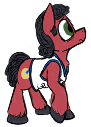 Size: 404x564 | Tagged: safe, artist:thebathwaterhero, oc, oc only, oc:bath, pony, mod pony