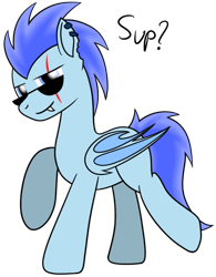 Size: 522x670 | Tagged: safe, artist:cloudy95, derpibooru import, oc, oc:absolute zero, bat pony, pony, male, scar, simple background, solo, stallion, sunglasses, transparent background