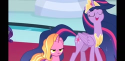 Size: 2220x1080 | Tagged: safe, screencap, luster dawn, twilight sparkle, twilight sparkle (alicorn), alicorn, pony, the last problem