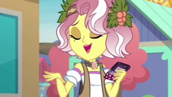 Size: 1920x1080 | Tagged: safe, derpibooru import, screencap, vignette valencia, better together, equestria girls, rollercoaster of friendship, cellphone, phone, smartphone, solo