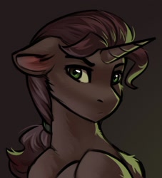 Size: 1420x1564 | Tagged: safe, artist:nightskrill, oc, pony, unicorn, bust, solo