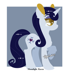 Size: 1280x1340 | Tagged: safe, artist:snow angel, moonlight raven, pony, unicorn, abstract background, chest fluff, colored pupils, ear fluff, female, leg fluff, mare, profile, solo