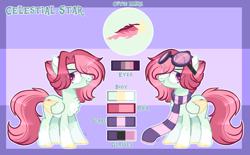 Size: 4513x2791 | Tagged: safe, artist:sugaryicecreammlp, oc, oc:celestial star, pegasus, pony, chest fluff, clothes, female, goggles, mare, scarf, solo, two toned wings
