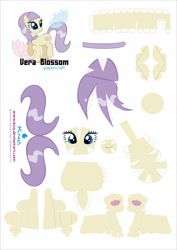 Size: 2481x3508 | Tagged: safe, artist:kna, aloe, lotus blossom, vera, earth pony, pony, craft, flower, not rarity, papercraft, spa pony