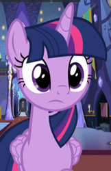 Size: 386x594 | Tagged: safe, derpibooru import, screencap, twilight sparkle, twilight sparkle (alicorn), alicorn, a rockhoof and a hard place, cropped, solo, twilight's castle