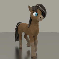 Size: 2560x2560 | Tagged: safe, artist:gammahoof, oc, oc only, oc:cinnamon spice, earth pony, pony, 3d, blender, blender cycles, female, solo