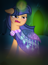 Size: 2688x3680 | Tagged: safe, artist:parisa07, derpibooru import, oc, oc:galaxy swirls, pony, unicorn, clothes, dress, female, magic, mare, offspring, parent:flash sentry, parent:twilight sparkle, parents:flashlight, solo