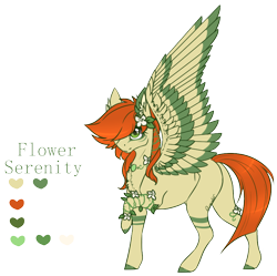 Size: 834x832 | Tagged: safe, artist:lunawolf28, derpibooru import, oc, oc:flower serenity, pegasus, pony, female, mare, reference sheet, simple background, solo, transparent background, two toned wings