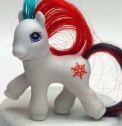 Size: 504x520 | Tagged: safe, earth pony, pony, g2, baby, baby pony, baby sweet snowflake, christmas sweet snowflake, female, filly, irl, official, photo, solo, toy