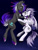 Size: 3000x4000 | Tagged: safe, artist:athenawhite, derpibooru import, oc, oc only, oc:moonlit mourning, oc:nexus, pegasus, pony, unicorn, commission, evening, female, flying, high res, leg fluff, looking at each other, male, mare, shipping, signature, spread wings, stallion, straight, wings, ych result