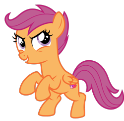 Size: 1778x1727 | Tagged: safe, artist:cloudyglow, artist:parclytaxel, derpibooru import, scootaloo, pegasus, pony, the washouts (episode), .ai available, bipedal, cropped, female, filly, simple background, solo, transparent background, vector