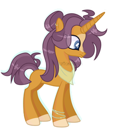 Size: 1280x1435 | Tagged: safe, artist:sapiira, derpibooru import, pony, unicorn, female, mare, offspring, parent:saffron masala, parent:trouble shoes, simple background, solo, transparent background