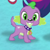 Size: 170x169 | Tagged: safe, derpibooru import, screencap, sci-twi, spike, spike the regular dog, twilight sparkle, dog, better together, equestria girls, cropped, looking at you, offscreen character, paws, smiling, tail