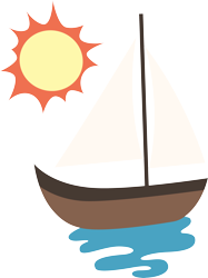 Size: 3000x4020 | Tagged: safe, artist:cloudyglow, aunt holiday, the last crusade, absurd resolution, cutie mark, cutie mark only, no pony, sailboat, simple background, sun, transparent background, vector, water