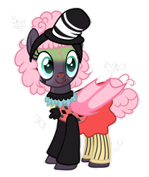 Size: 1024x1211 | Tagged: safe, artist:mintoria, derpibooru import, oc, oc:bubblegum rain, bat pony, pony, clothes, clown, female, makeup, mare, simple background, skirt, solo, transparent background