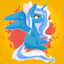 Size: 894x894 | Tagged: safe, artist:dolphintales, derpibooru import, oc, oc only, oc:fleurbelle, alicorn, pony, alicorn oc, bow, hair bow, solo