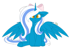 Size: 700x500 | Tagged: safe, artist:redheartponiesfan, oc, oc:fleurbelle, alicorn, pony, bow, female, hair bow, mare, pixel art, simple background, solo, transparent background