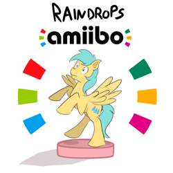 Size: 750x750 | Tagged: safe, artist:datahmedz, sunshower raindrops, pony, amiibo, ask, nintendo, raindropsanswers, solo, toy, tumblr