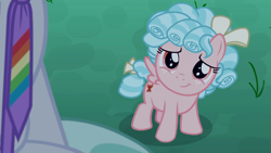 Size: 1920x1080 | Tagged: safe, screencap, cozy glow, feather flatterfly, pegasus, pony, the summer sun setback, cozybetes, cute, female, filly, grin, male, rainbow, smiling, solo focus