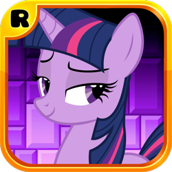 Size: 1024x1024 | Tagged: safe, artist:p.a.r.m.s, twilight sparkle, pony, app icon, female, game, geometry dash, ponified, solo