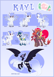 Size: 5029x7208 | Tagged: safe, artist:xwhitedreamsx, oc, oc only, oc:kayl, crystal pony, dracony, hybrid, pegasus, pony, absurd resolution, armor, crystallized, female, mare, nightmarified, reference sheet, royal guard armor, two toned wings, wings