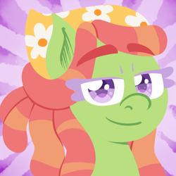 Size: 550x550 | Tagged: safe, artist:alittleofsomething, derpibooru import, tree hugger, earth pony, pony, bust, female, lineless, mare, portrait, solo