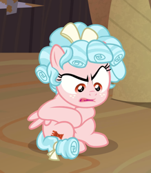 Size: 632x720 | Tagged: safe, edit, edited screencap, screencap, cozy glow, pegasus, pony, the summer sun setback, cozy glow is best facemaker, cozy glow is not amused, cropped, foal