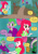 Size: 1024x1466 | Tagged: safe, artist:edcom02, derpibooru import, apple bloom, spike, anthro, dragon, human, comic:fun in the mud, equestria girls, boots, bow, clothes, comic, dirt, equestria girls-ified, hair bow, holding hands, human coloration, jeans, mud, pants, shirt, shoes, sign, tree