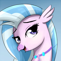 Size: 600x600 | Tagged: safe, artist:dashy21, derpibooru import, silverstream, classical hippogriff, hippogriff, bedroom eyes, female, solo