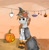 Size: 750x770 | Tagged: safe, artist:harmacist, derpibooru import, oc, oc only, oc:amberlight, clothes, costume, halloween, holiday, jack-o-lantern, pumpkin, salem witch, socks, solo, striped socks