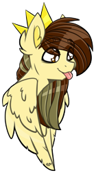 Size: 1371x2446 | Tagged: safe, artist:lrusu, derpibooru import, oc, oc:prince whateverer, pegasus, pony, cute, male, simple background, solo, tongue out, transparent background