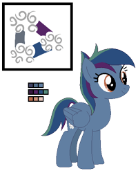 Size: 416x520 | Tagged: safe, artist:awoomarblesoda, derpibooru import, oc, oc:cloud storm, pegasus, pony, female, mare, offspring, parent:rainbow dash, parent:soarin', parents:soarindash, reference sheet, simple background, solo, transparent background