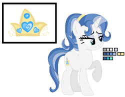 Size: 578x449 | Tagged: safe, artist:awoomarblesoda, derpibooru import, oc, oc:crowned beauty, pony, unicorn, female, mare, not rarity, offspring, parent:fancypants, parent:rarity, parents:raripants, reference sheet, simple background, solo, transparent background