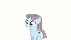 Size: 1137x640 | Tagged: artist needed, safe, derpibooru import, oc, oc:dawn, earth pony, pony, blue coat, brown mane, equal cutie mark, equalized, female, filly, purple eyes, solo