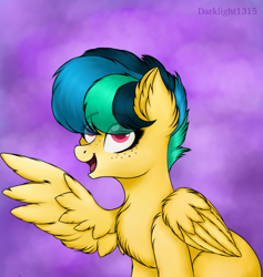 Size: 2559x2705 | Tagged: safe, artist:darklight1315, oc, oc:apogee, pegasus, pony, female, filly, solo, teenager