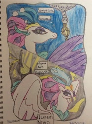 Size: 1936x2592 | Tagged: safe, artist:artistic20xl, queen novo, classical hippogriff, hippogriff, seapony (g4), my little pony: the movie, traditional art