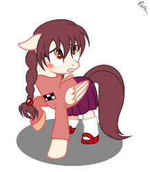 Size: 1044x1196 | Tagged: safe, artist:elementbases, artist:xxkawailloverchanxx, pony, base used, crossover, madotsuki, ms paint, paint.net, ponified, yume nikki