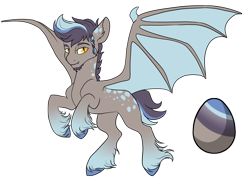 Size: 2500x1875 | Tagged: safe, artist:kxttponies, derpibooru import, oc, bat pony, pony, egg, male, simple background, solo, stallion, transparent background