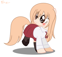 Size: 1425x1313 | Tagged: safe, artist:fluttersbases, artist:xxkawailloverchanxx, pony, base used, crossover, himouto! umaru-chan, ms paint, paint.net, ponified, umaru doma