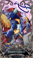 Size: 2088x3619 | Tagged: safe, artist:sourcherry, oc, pegasus, pony, armor, polearm, solo, unnamed oc