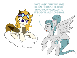 Size: 3000x2250 | Tagged: safe, artist:kxttponies, derpibooru import, oc, oc only, oc:indigo skies, oc:kitt, pegasus, pony, cloud, female, goggles, mare, prone, simple background, transparent background