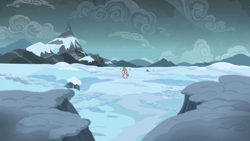 Size: 2400x1350 | Tagged: safe, screencap, spike, dragon, the times they are a changeling, frozen north, male, snow, solo