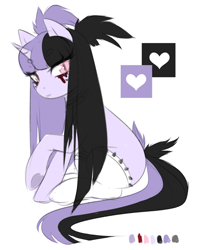 Size: 1280x1624 | Tagged: safe, artist:fluffymaiden, derpibooru import, oc, oc only, pony, unicorn, female, makeup, mare, sitting, solo