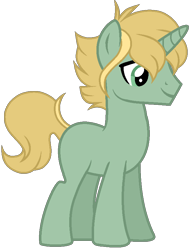 Size: 649x845 | Tagged: safe, artist:otakuchicky1, derpibooru import, oc, pony, unicorn, male, offspring, parent:dear darling, parent:doctor caballeron, simple background, solo, stallion, transparent background