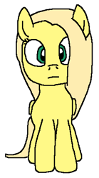 Size: 270x487 | Tagged: safe, artist:logan jones, part of a set, oc, oc:flora shelly, pegasus, pony, alternate universe, blonde, looking at you, not fluttershy